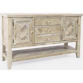 Fairview Server in Distressed Ash Finish Wood